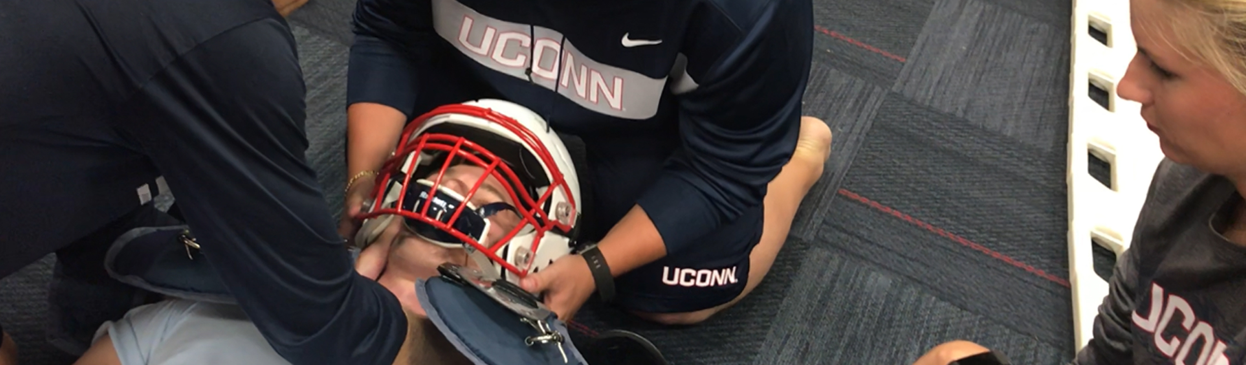 Evaluating a football player injury